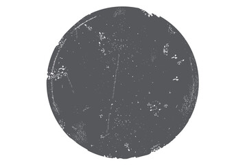 Circle grunge stamp. Round vector isolated on white background. Grey stamp vector. For grunge badge, seal, ink and stamp design template. Round grunge hand drawn circle shape, vector