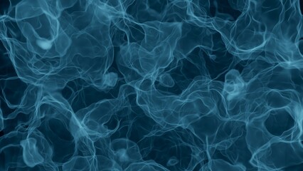 Dynamic rushing substance or smoke 3d illustration. Texture of ethereal incense or spirit with tiny glow.