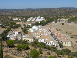 Fototapeta na wymiar Beautiful views of the Sanctuary of the Virgen de la Cabeza in Andújar, Andalusia
