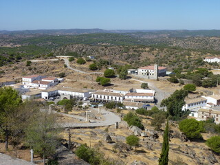 Fototapeta na wymiar Beautiful views of the Sanctuary of the Virgen de la Cabeza in Andújar, Andalusia