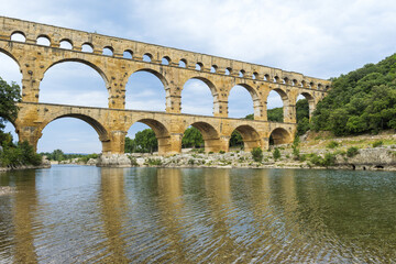 Fototapeta na wymiar Bridge of the Garde, Languedoc Roussillon region, France, Unesco World Heritage Site