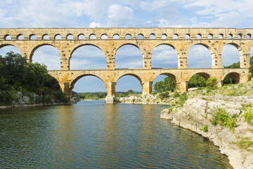 Fototapeta na wymiar Bridge of the Garde, Languedoc Roussillon region, France, Unesco World Heritage Site