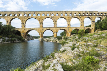 Obraz premium Bridge of the Garde, Languedoc Roussillon region, France, Unesco World Heritage Site