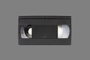 Obraz premium VHS videotape is isolated on a gray background front view