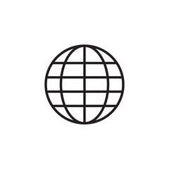Globe icon isolated on white background.