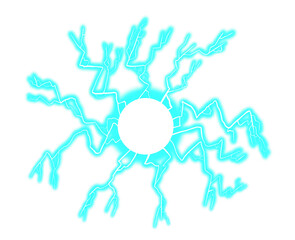 Blue electric ball effect