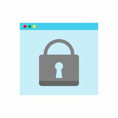 Secure website Icon. Vector flat design icon