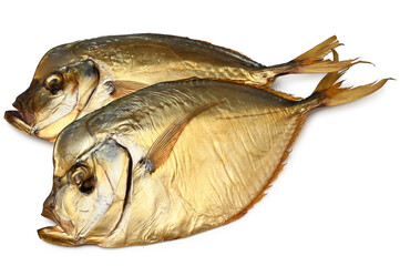 Two smoked Selene setapinnis (Atlantic moonfish or Vomer)