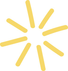 Abstract Sun or Star Icon Cartoon Illustration