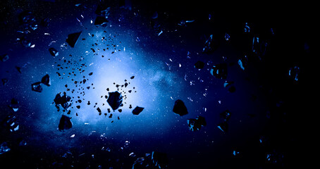 Image of outer space. . Mixed media