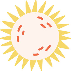 Abstract Sun Cartoon Illustration