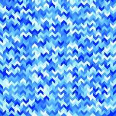 Blue mosaic tile elements vector seamless pattern geometric graphic design. Textile print for backpack. T-shirt fabic ornament design.