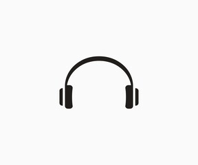 Headset Icon Templates. Headphones vector icon symbol. Headphones Symbol Silhouette Isolated on Background.