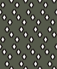 Abstract geometric seamless pattern. Fashion vector print for fabric with diamonds