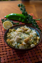 classic Cesar salad with vegetables