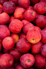 Red apples in a pile in a supermarket or bazaar