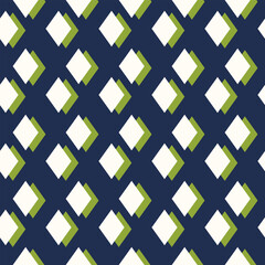 Abstract geometric seamless pattern. Fashion vector print for fabric with diamonds