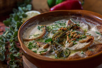 meat kofta with tahini