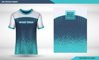 Jersey Badminton, Jersey Bulutangkis, Simple Design, Soccer Jersey and Sport T-Shirt Mockup Template, Realistic Graphic Design Front and Back View for Football Kit Uniforms, Easy Possibility to Apply 
