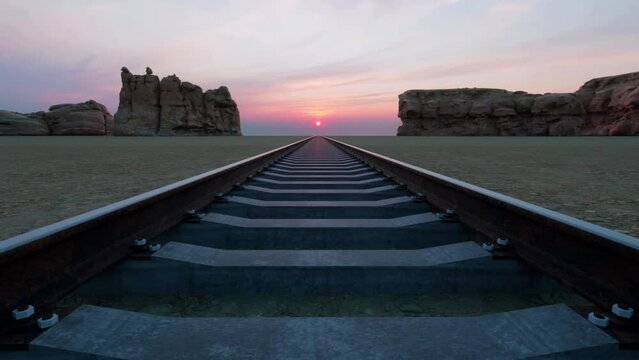 Traveling down an old disused railroad track through the wild west of America.