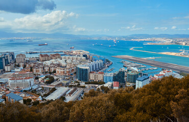 Fototapeta premium Cityscape of gibraltar port urban view
