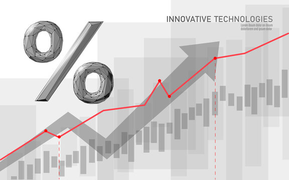 Inflation growing graph increasing risk. Macroeconomics crysis marketing data analysis. Financial recession down growth hyperinflation vector illustration