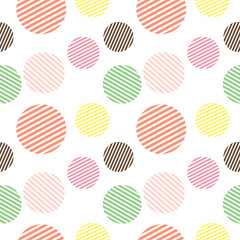 Colorful Geometric Circle Line Pattern Background. Vector