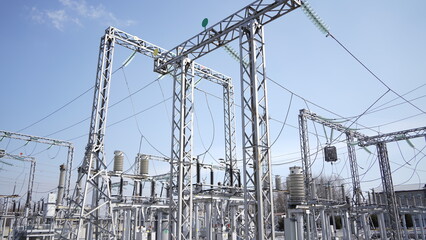 Electrical substation - electrical installation. Reception, conversion and distribution of...