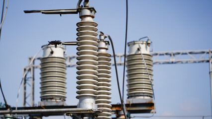 Electrical substation - electrical installation. Reception, conversion and distribution of...