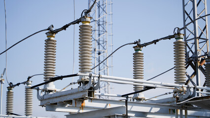 Electrical substation - electrical installation. Reception, conversion and distribution of...