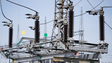 Electrical substation - electrical installation. Reception, conversion and distribution of...