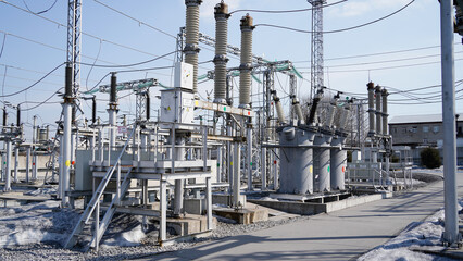 Electrical substation - electrical installation. Reception, conversion and distribution of...