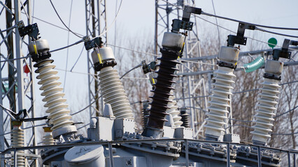 Electrical substation - electrical installation. Reception, conversion and distribution of...