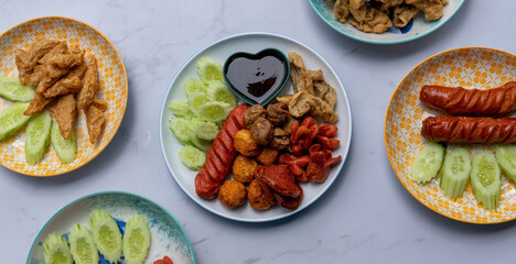 Mixed Halal and Thai Rice Dishes