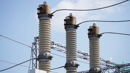 Electrical substation - electrical installation. Reception, conversion and distribution of...
