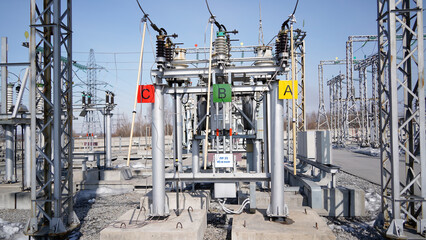 Electrical substation - electrical installation. Reception, conversion and distribution of electrical energy, transformers and other converters of electrical energy. 