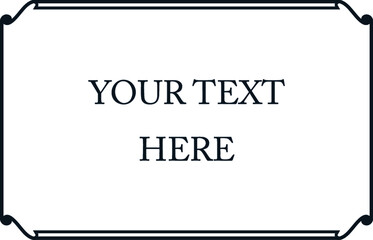 Border frame. Vector frame isolated on white background