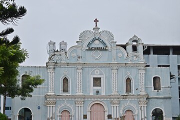 medieval beautiful church in vasai, maharashtra, india 