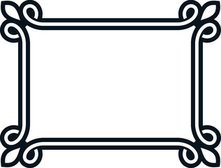 Border frame. Vector frame isolated on white background