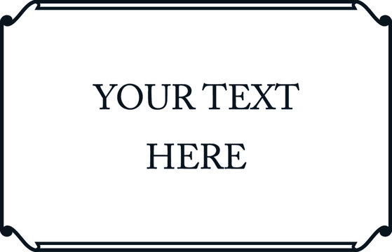 Border frame. Vector frame isolated on white background