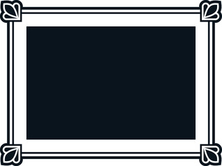 Obraz premium Border frame. Vector picture art frame isolated on white background