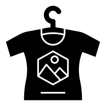tshirt glyph icon - a t shirt icon