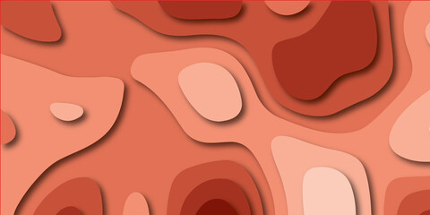 Abstract paper cut white background, white paper cut background abstract realistic papercut decoration textured with wavy layers and shadow.background style for posters, flyers, covers, etc.