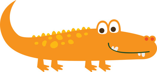 Cute Alligator, orange