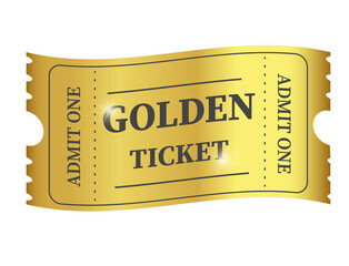 Realistic Golden ticket. Admit one