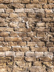 Surface of an old brick wall as background