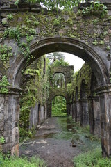 ruin of vasai fort mumbai, india 