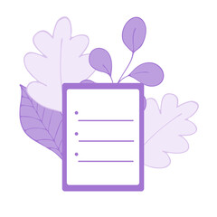 A sheet for records. Notepad. Advertisement. Vector illustration of a sheet for records.