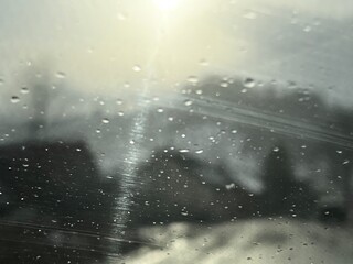 rain drops on window 