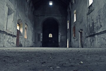 Obraz premium interior of medieval church in vasai, maharashtra